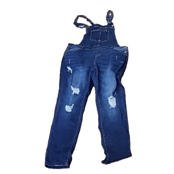 Wax jean distressed Overalls denim pockets 37" Waist made in USA 2XL - Picture 1 of 4